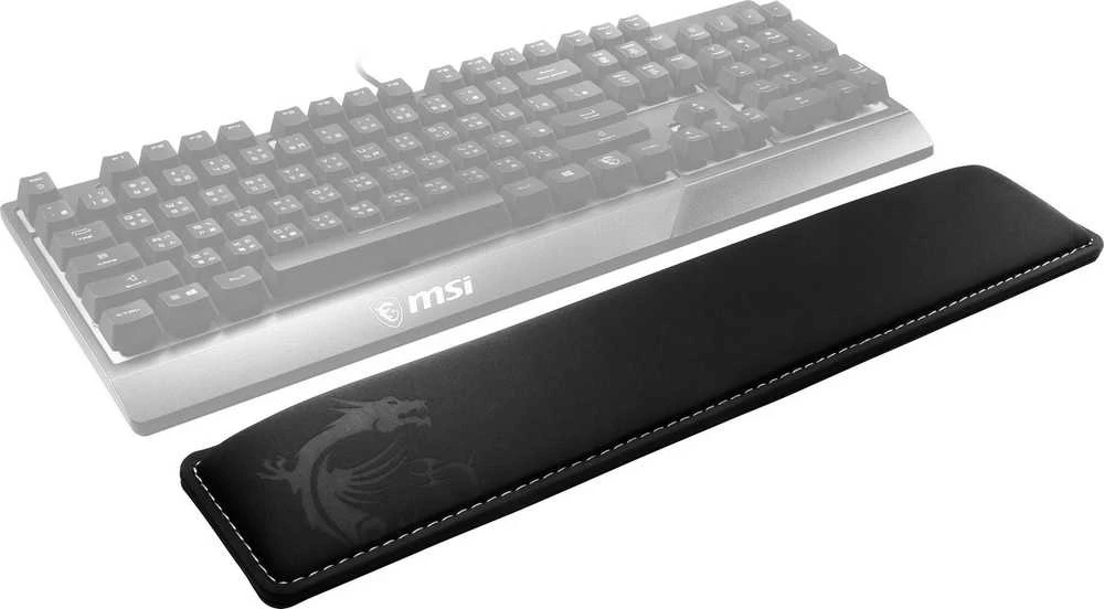Klaviatūros riešų atrama-paminkštinimas MSI Vigor WR01, juodos spalvos