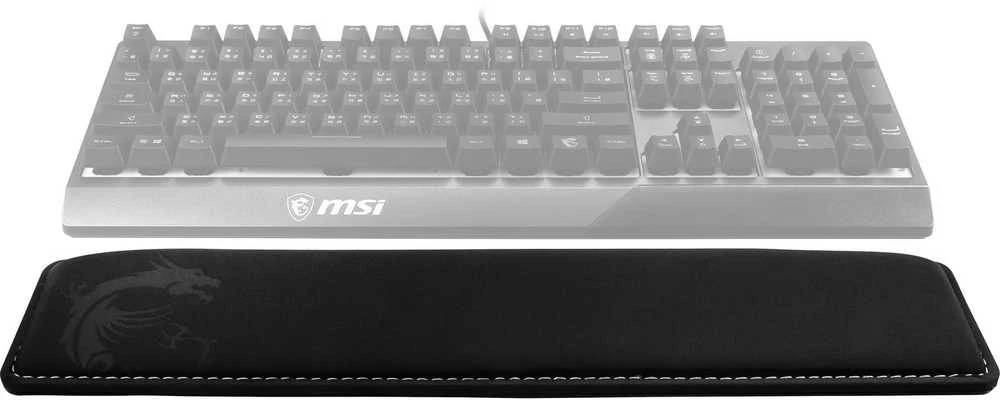 Klaviatūros riešų atrama-paminkštinimas MSI Vigor WR01, juodos spalvos