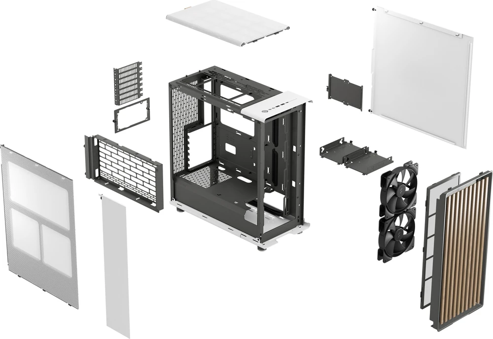 Kompiuterio korpusas „Fractal Design North“, baltos spalvos (FD-C-NOR1C-03)