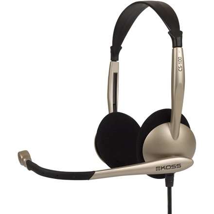 Koss | Ausinės | CS100USB | su laidu | Ant ausų uždedamos | Mikrofonas | Auksinė | Noise canceling