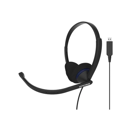 Koss | Ausinės | CS200 USB | su laidu | Ant ausų uždedamos | Mikrofonas | Juodas