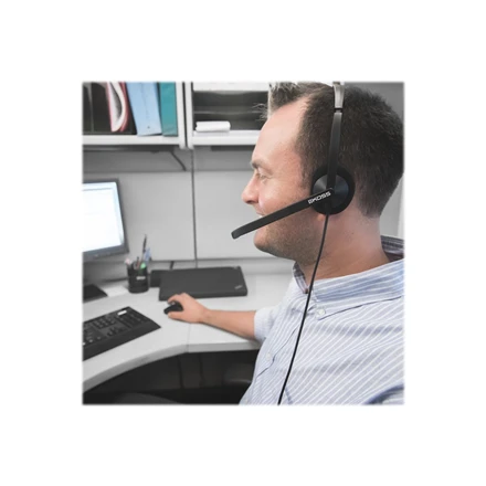 Koss | Ausinės | CS200 USB | su laidu | Ant ausų uždedamos | Mikrofonas | Juodas