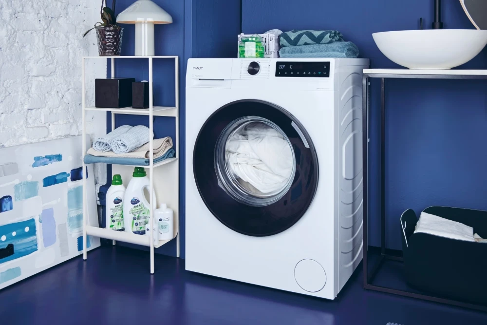 Laisvai pastatoma skalbimo mašina Candy ProWash 500 BR 48B6-S, baltos spalvos