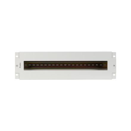Lanberg 3U 19" įtampos paskirstymo skydas su DIN bėgelio TS-35 rutuliuku