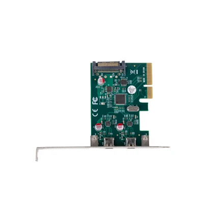 Lanberg PCI-Express X1 plokštė keitimui į 2x USB-C 3.2 GEN 2X1 žemo profilio | PCE-UC3-002
