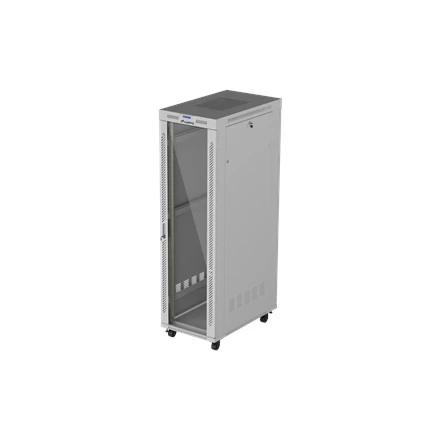 19" 42U 600 × 1000 Pilkas FLOOR-STANDING RACK CABINET WITH GLASS DOOR AND LCD, LANBERG (FLAT PACK)