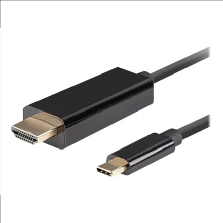 Lanberg USB-C į HDMI kabelis, 1,8 m 4K/60Hz, Juodas | Lanberg | USB-C į HDMI kabelis | CA-CMHD-10CU-0018-BK | Juodas | 1,8 m