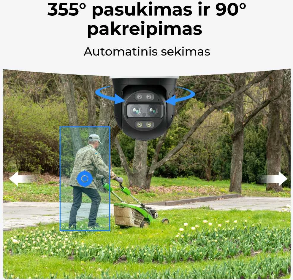 Lauko apsaugos kamera Reolink Trackmix Series W760, baltos spalvos