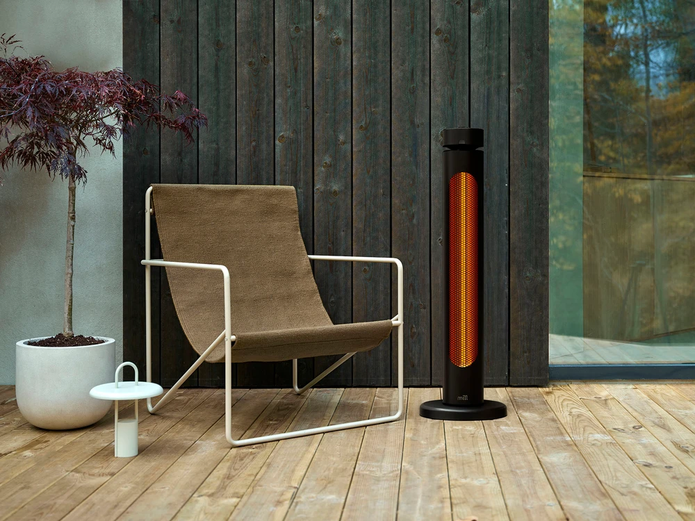 Infraraudonųjų spindulių lauko šildytuvas Mill Outdoor Heater CBOC20FLOOR | 2000 W | IP45 | Juodas