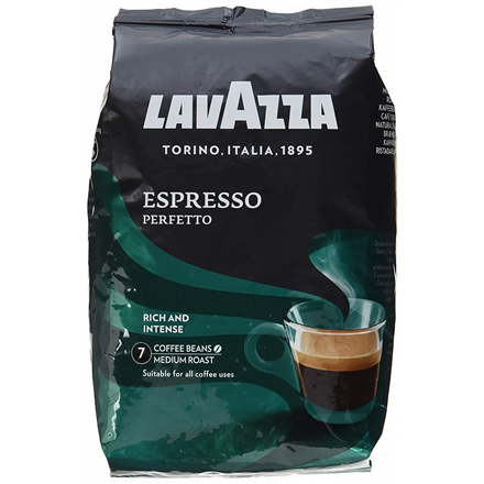 Lavazza Espresso Perfetto Kavos pupelės, Kavos stiprumas Sodri ir intensyvi, Arabica, 1000 g
