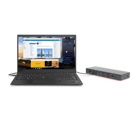 Lenovo ThinkPad Thunderbolt 3 Dock Gen2 (Maksimalūs ekranai: 3, maksimali skiriamoji geba: 4K/60Hz, Palaikoma: 2x4K/60Hz arba 3xFHD, 1xEthernet LAN (RJ-45), 2xDP 1.4, 3xHDMI 2.0, 5xUSB-3. 1 x „Thunderbolt 3“ pasroviui, 1 x USB-C, 1 x 3,5 mm kombinuotas lizdas, įvesties galia: 135 W, išėjimo galia: 90 W) „Lenovo“