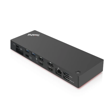 Lenovo ThinkPad Thunderbolt 3 Dock Gen2 (Maksimalūs ekranai: 3, maksimali skiriamoji geba: 4K/60Hz, Palaikoma: 2x4K/60Hz arba 3xFHD, 1xEthernet LAN (RJ-45), 2xDP 1.4, 3xHDMI 2.0, 5xUSB-3. 1 x „Thunderbolt 3“ pasroviui, 1 x USB-C, 1 x 3,5 mm kombinuotas lizdas, įvesties galia: 135 W, išėjimo galia: 90 W) „Lenovo“