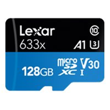 Atminties kortelė Lexar | Didelio našumo 633x | UHS-I | 128 GB | micro SDXC
