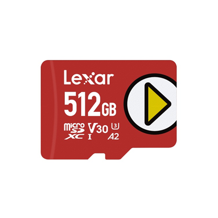 Atminties kortelė Lexar PLAY | 512 GB | Micro SDXC | Flash atminties klasė 30
