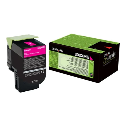 Lexmark 80C2XME (802XM) dažų kasetė, purpurinė, 4000 puslapių