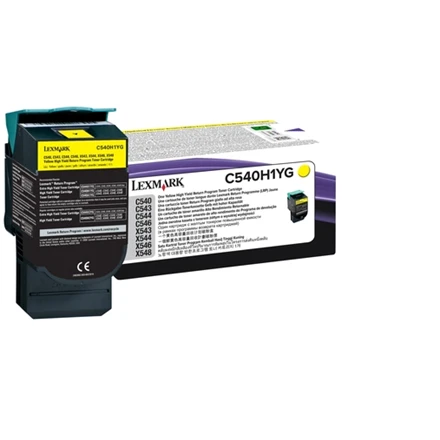 Lexmark C540H1YG Cartridge, Geltona, 2000 pages