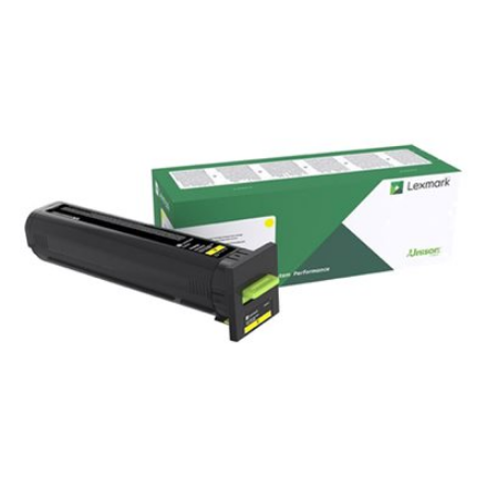 Lexmark CX860 Geltona Return Programme 55K tonerio kasetė | Lexmark 82K2UY0 | Lexmark – didelio našumo – geltona – originali – tonerio kasetė – LCCP, LRP | Tonerio kasetė | Geltona