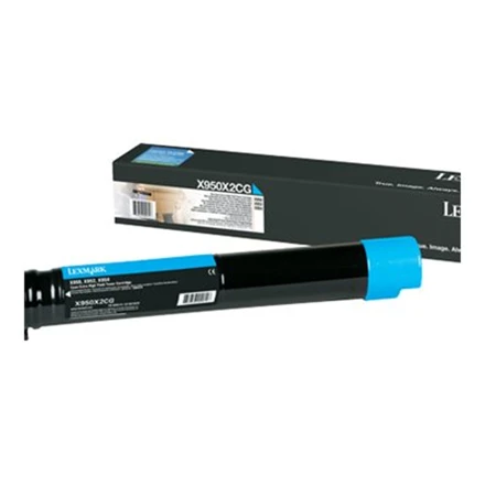 Lexmark X950X2CG | X95x Cyan Extra High Yield dažų kasetė (22K) | Kasetė | Žydra spalva