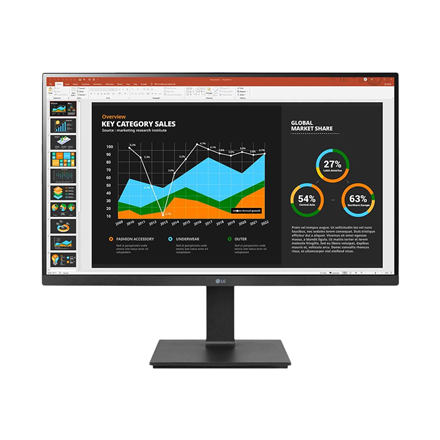Monitorius LG | 27BQ75QB-B | 27 " | IPS | 16:9 | 75 Hz | 5 ms | 2560 x 1440 pikselių | Juodas