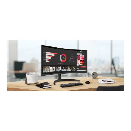 Monitorius LG | 34WR50QK-B | 34 " | VA | QHD | 21:9 | 100 Hz | 5 ms | 3440 x 1440 pikselių | 240 cd/m² | HDMI jungtys quantity 2