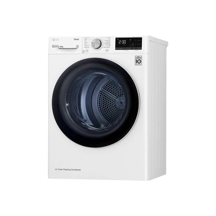 LG | Džiovyklė | RH80V3AV6N | Energijos vartojimo efektyvumo klasė D | Pakraunama iš priekio | 8kg | LED | Gylis 69 cm | Wi-Fi | Baltas