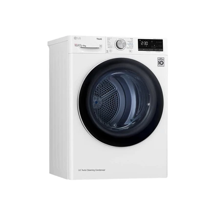 LG | Džiovyklė | RH80V3AV6N | Energijos vartojimo efektyvumo klasė D | Pakraunama iš priekio | 8kg | LED | Gylis 69 cm | Wi-Fi | Baltas