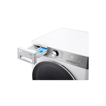 LG | Skalbimo mašina | F2WR909P3W | Energy efficiency class A | Front loading | Skalbimo talpa 9kg | 1200 RPM | Gylis 47.5 cm | Plotis 60 cm | LED | Steam function | Direct drive | Wi-Fi | Baltas