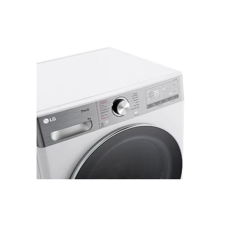 LG | Skalbimo mašina | F2WR909P3W | Energy efficiency class A | Front loading | Skalbimo talpa 9kg | 1200 RPM | Gylis 47.5 cm | Plotis 60 cm | LED | Steam function | Direct drive | Wi-Fi | Baltas