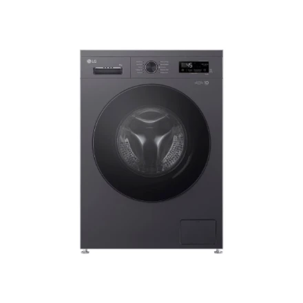 LG | Skalbimo mašina | F4X1009NMB | Energy efficiency class A | Front loading | Skalbimo talpa 9kg | 1400 RPM | Gylis 55 cm | Plotis 60 cm | Ekranas | LED | Steam function | Direct drive | Wi-Fi | Graphite Juodas