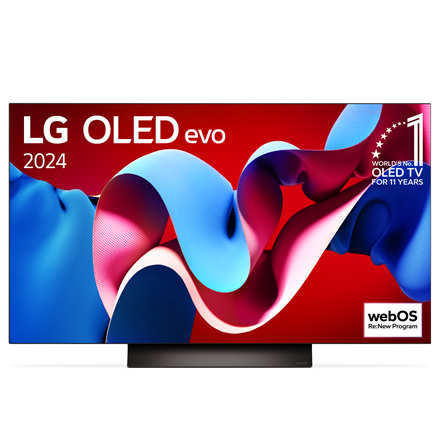 Televizorius LG 48" OLED/4K/Smart|3840x2160|Belaidis LAN|Bluetooth|WebOS|OLED48C41LA