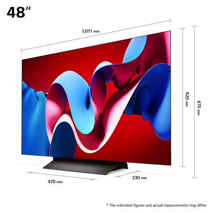 Televizorius LG 48" OLED/4K/Smart|3840x2160|Belaidis LAN|Bluetooth|WebOS|OLED48C41LA