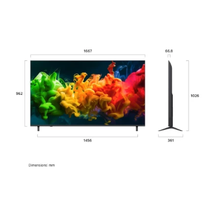 Televizorius LG QNED 4K evo AI Mini LED TV | 75QNED8EB3A | 75 | Smart TV | webOS | UHD | Juodos spalvos