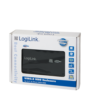 Logilink 2.5" SATA USB 2.0 HDD korpusas 2.5", SATA, USB 2.0