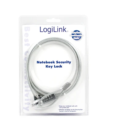„Logilink“ nešiojamojo kompiuterio saugos užraktas su kombinacija 1,5 m