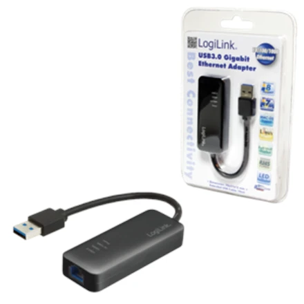 Logilink USB 3.0 į Ethernet adapteris pakuotėje