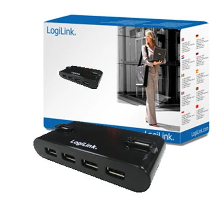 LogiLink Prisijungti | USB 2.0 Hub-4 prievadas su maitinimo adapteriu