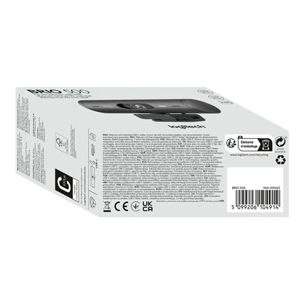 Internetinė kamera Logitech BRIO 500, Grafito spalvos
