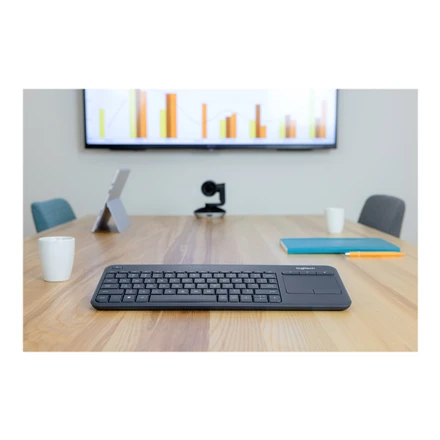 Belaidė klaviatūra Logitech K400 Plus, juoda