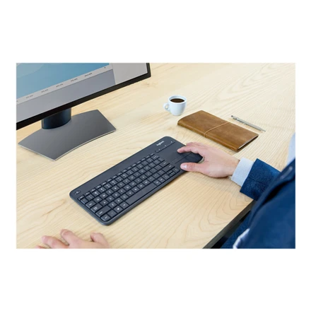 Belaidė klaviatūra Logitech K400 Plus, juoda