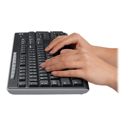 Belaidis klaviatūros ir pelės rinkinys Logitech MK270, QWERTY išdėstymas