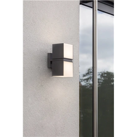 Sieninis šviestuvas LUTEC Cuba 5193801118 Lauko sieninis LED šviestuvas, antracito spalvos