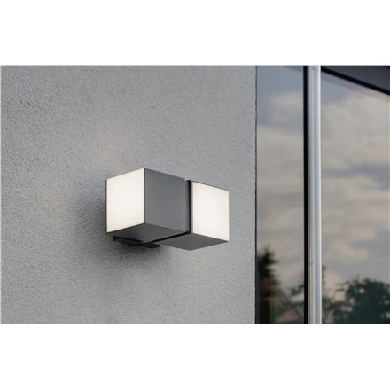 Sieninis šviestuvas LUTEC Cuba 5193801118 Lauko sieninis LED šviestuvas, antracito spalvos