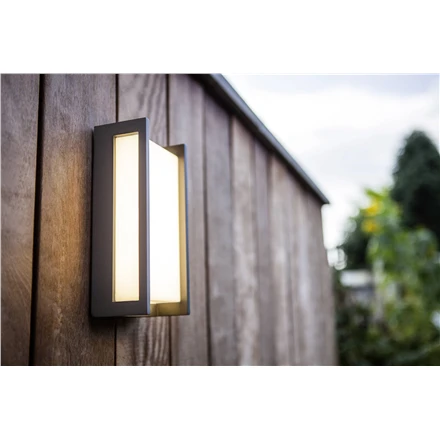Sieninis šviestuvas LUTEC Qubo 5193001118 Sieninis lauko šviestuvas LED 18 W antracitas