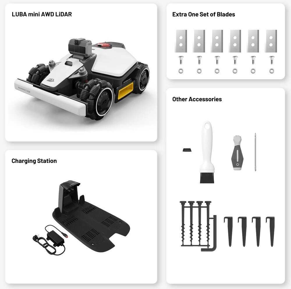 MamMotion belaidis vejos robotas LUBA mini AWD 1500 Lidar