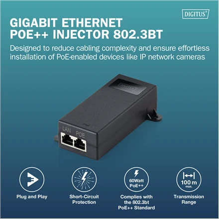 Digitus DN-95104-1 PoE adapteris Gigabitinis eternetas 55 V