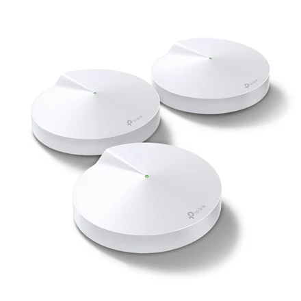 TP-LINK Mesh WiFi sistema Deco M9 Plus (3 pakuotės) 802.11ac 867 Mbit/s 10/100/1000 Mbit/s Ethernet LAN (RJ-45) jungtys 2 Mesh Support Taip MU-MiMO Taip Nėra mobiliojo plačiajuosčio ryšio Antenos tipas 8 x Vidinės antenos 1