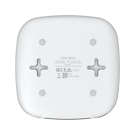 Maršrutizatorius Ubiquiti 50b46 | UFiber WiFi6 GPON CPE | UF-WiFi6 | 802.11ax | 10/100/1000 Mbit/s | Ethernet LAN (RJ-45) jungtys 4 | Tinklo palaikymas: Ne | MU-MiMO: Taip | Ne, mobilusis plačiajuostis ryšys: Ne