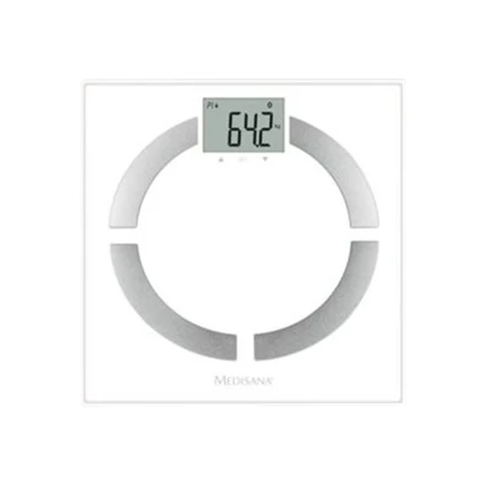 Medisana BS 444 kūno analizės svarstyklės, nerūdijančio plieno, Bluetooth | Medisana | BS 444 | Automatinis išjungimas | Kūno riebalų analizė | Kūno masės indekso (KMI) matavimas | Kūno vandens procentas | Kaulų masės analizė | Maksimalus svoris (keliamoji galia) 180 kg | Atminties funkcija | Keli vartotojai | Kūno skalė
