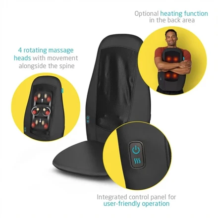 „Medisana MC-15E Shiatsu“ masažinės sėdynės užvalkalas, gamintojas ECOMED | „Medisana“ | Masažinės sėdynės užvalkalas | MC-15E | Masažo zonų skaičius: nėra | Šildymo funkcija