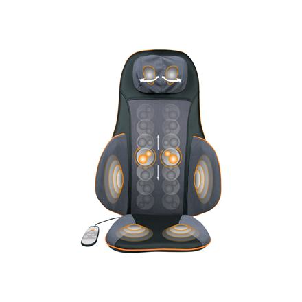 Medisana | MC 825 | Shiatsu masažinis sėdynės užvalkalas w. Kaklo masažas | Masažo zonų skaičius | Šilumos funkcija | 40 W | Juodas